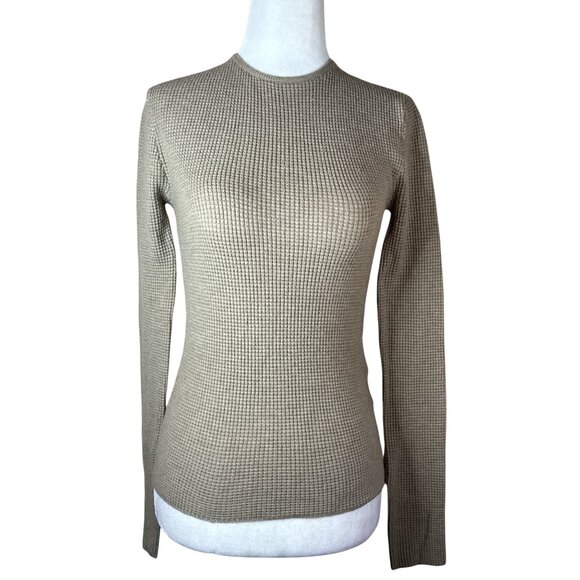 Fear of God ESSENTIALS Fitted Sweater in Desert Sand Medium Womens Top - Picture 6 of 15